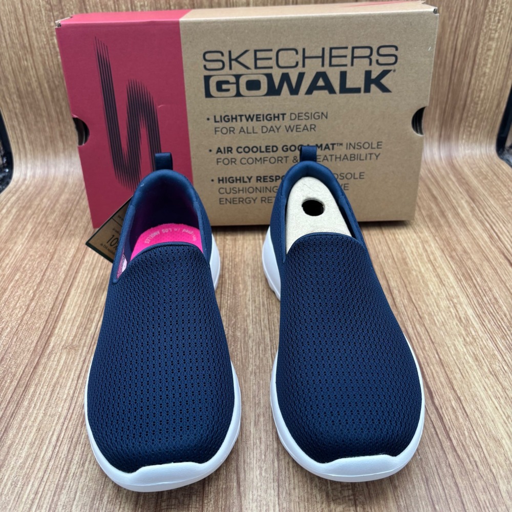 Skechers Go Walk Joy Aurora Women 6 Navy Slip On Sneakers 124637 NVW NEW - Picture 3 of 7